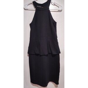 I.N.C. International Conceots Women Black Dress Size 4 Halter Sleeveless Lined